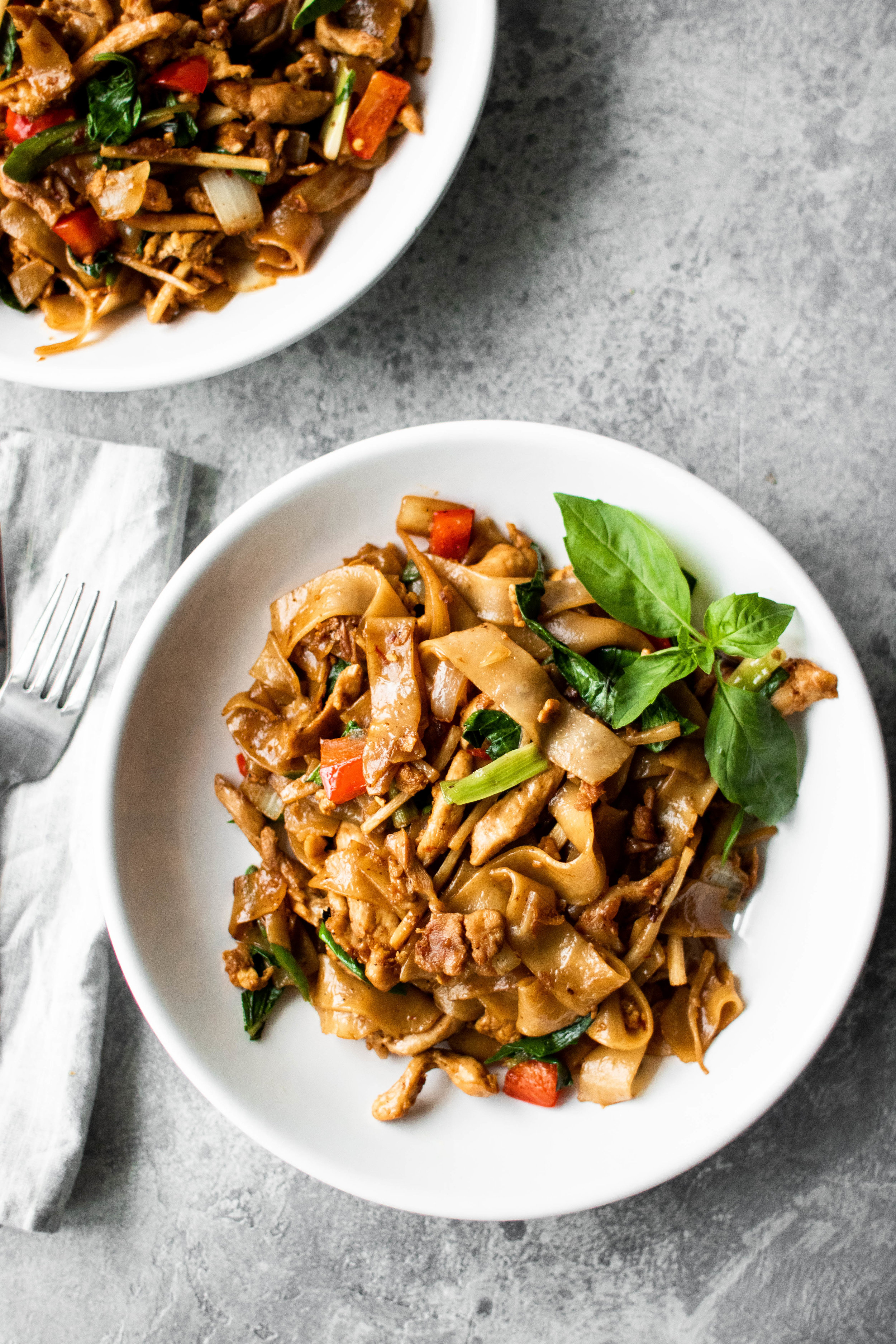 drunken noodles with chicken