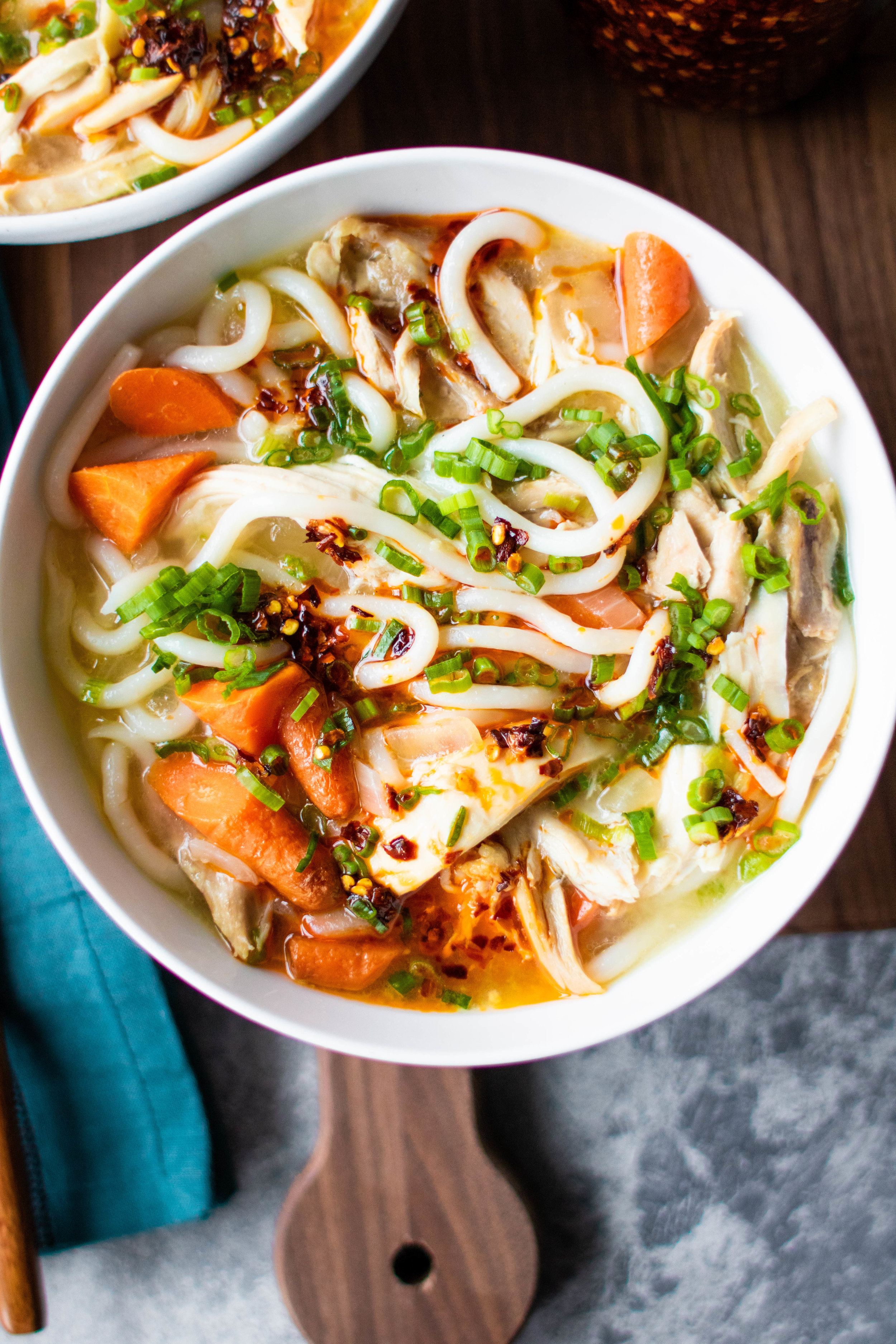 Udon con salsa di miso e pollo - Cookidoo® – the official