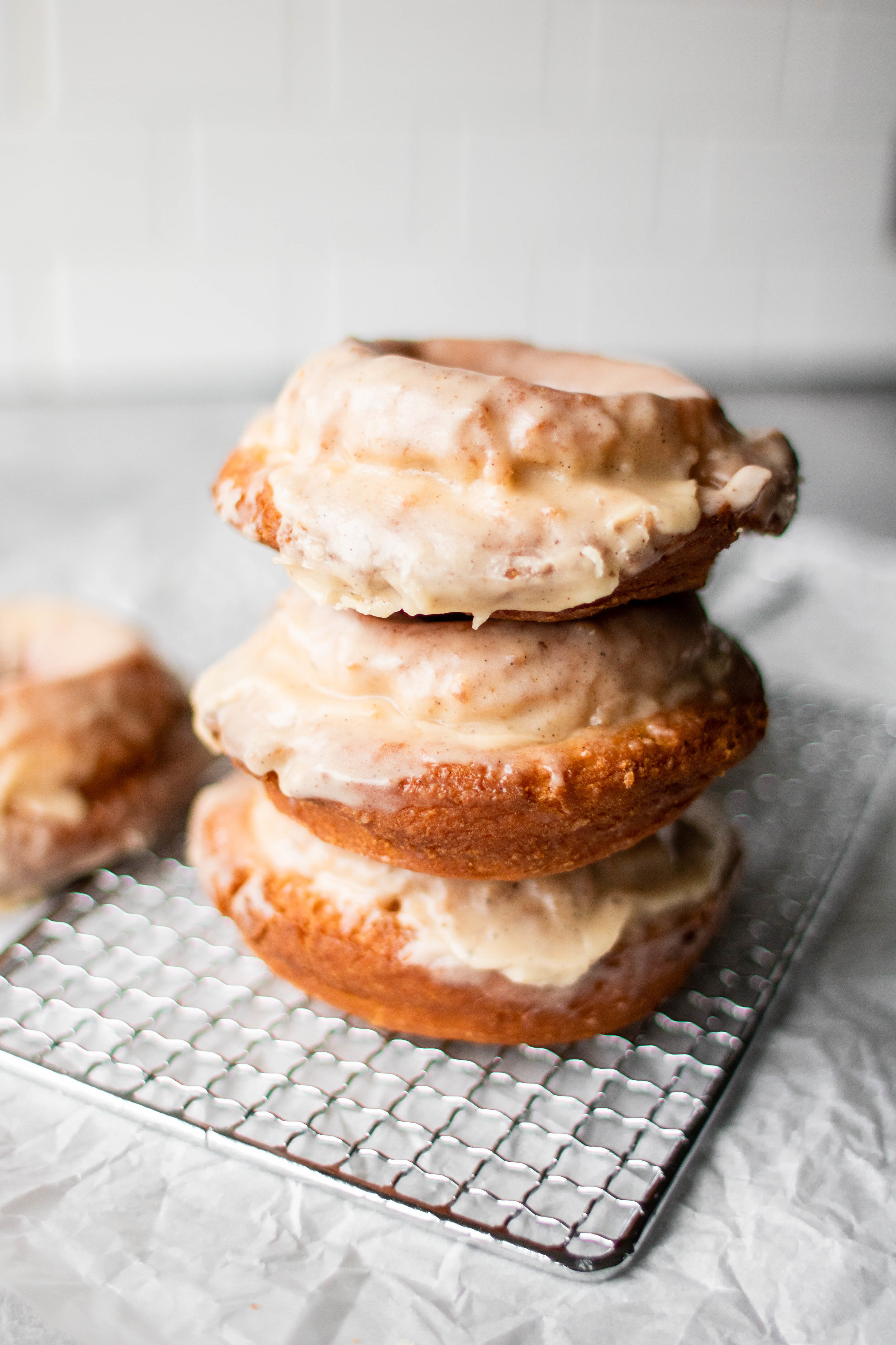 old fashioned sour cream donuts with coffee glaze | So Much Food