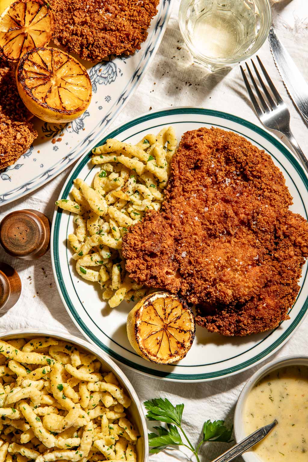 crispy pork schnizel