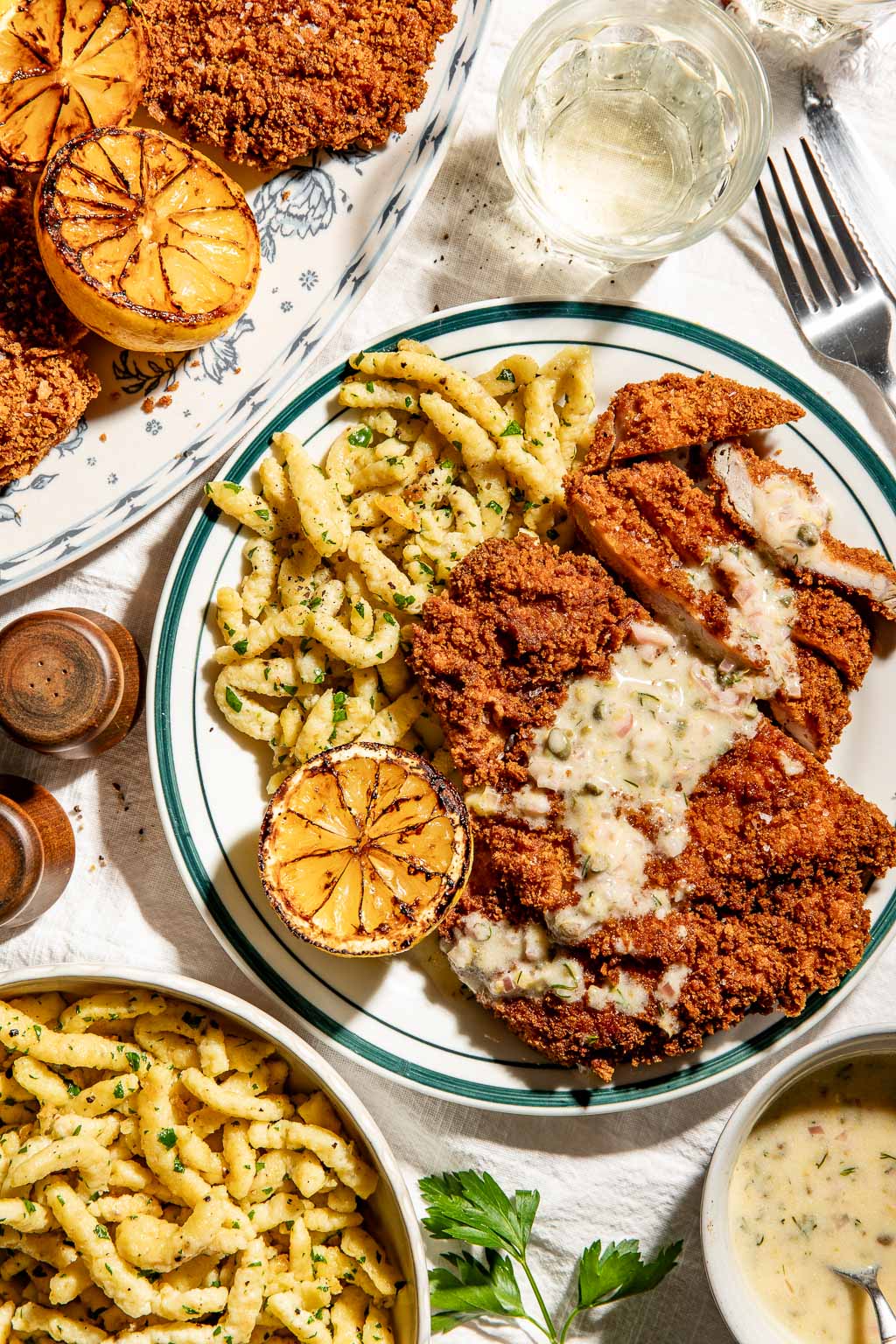 crispy pork schnitzel