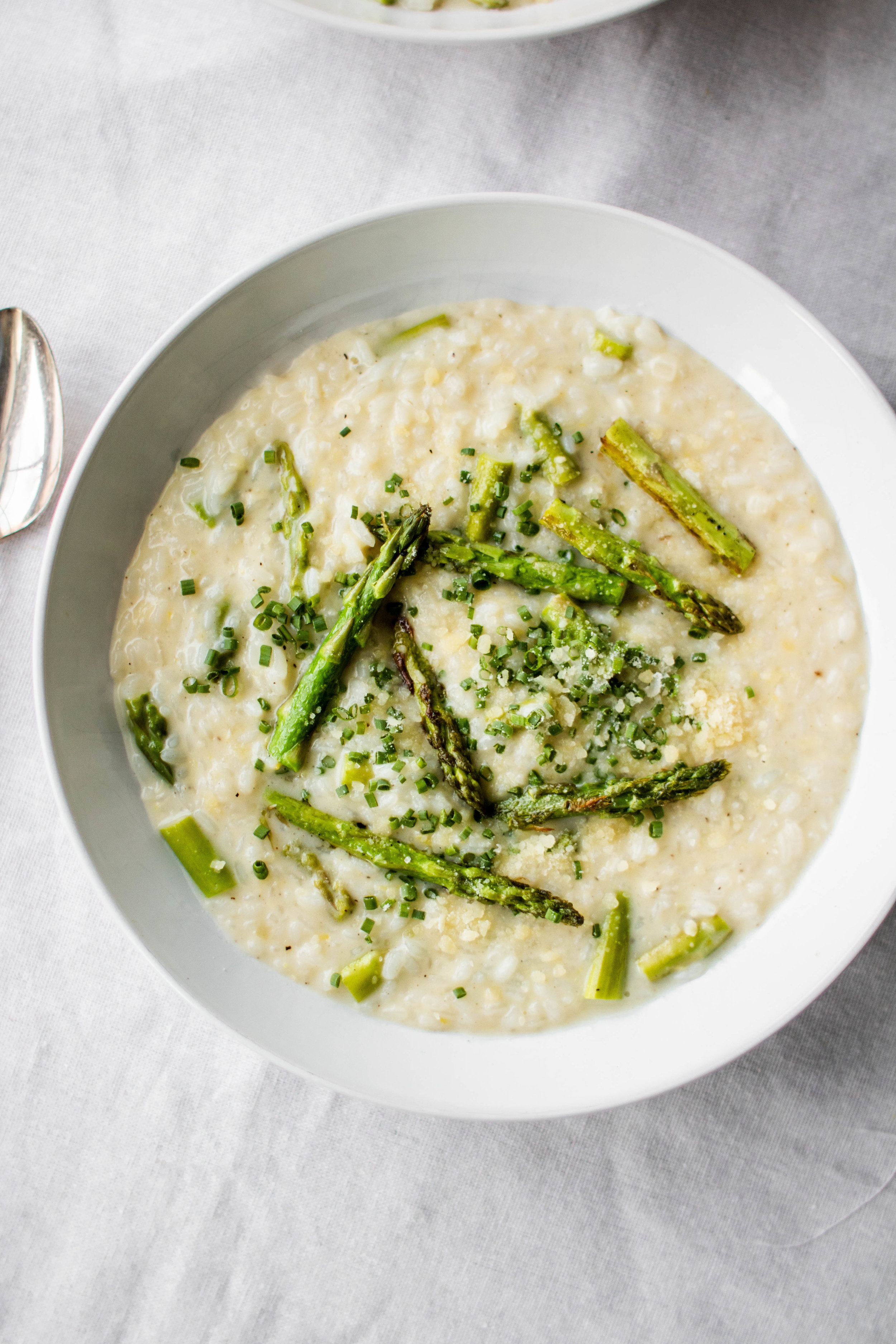 spring risotto with asparagus and lemon