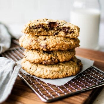 nutella stuffed oatmeal cookies