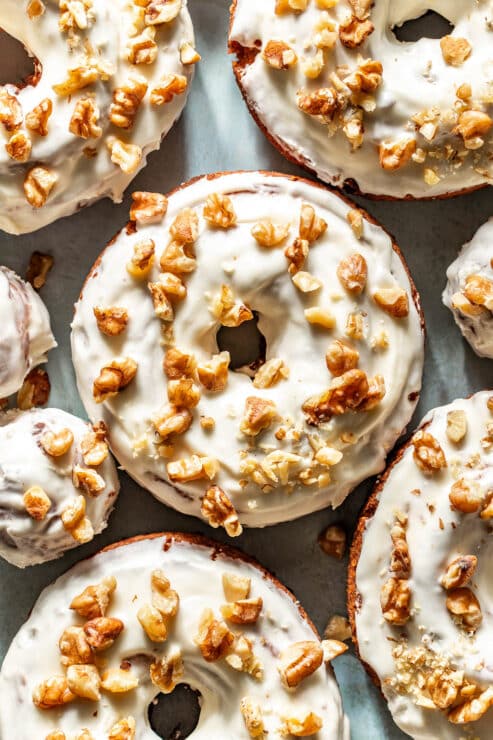 old fashioned-style carrot cake donuts