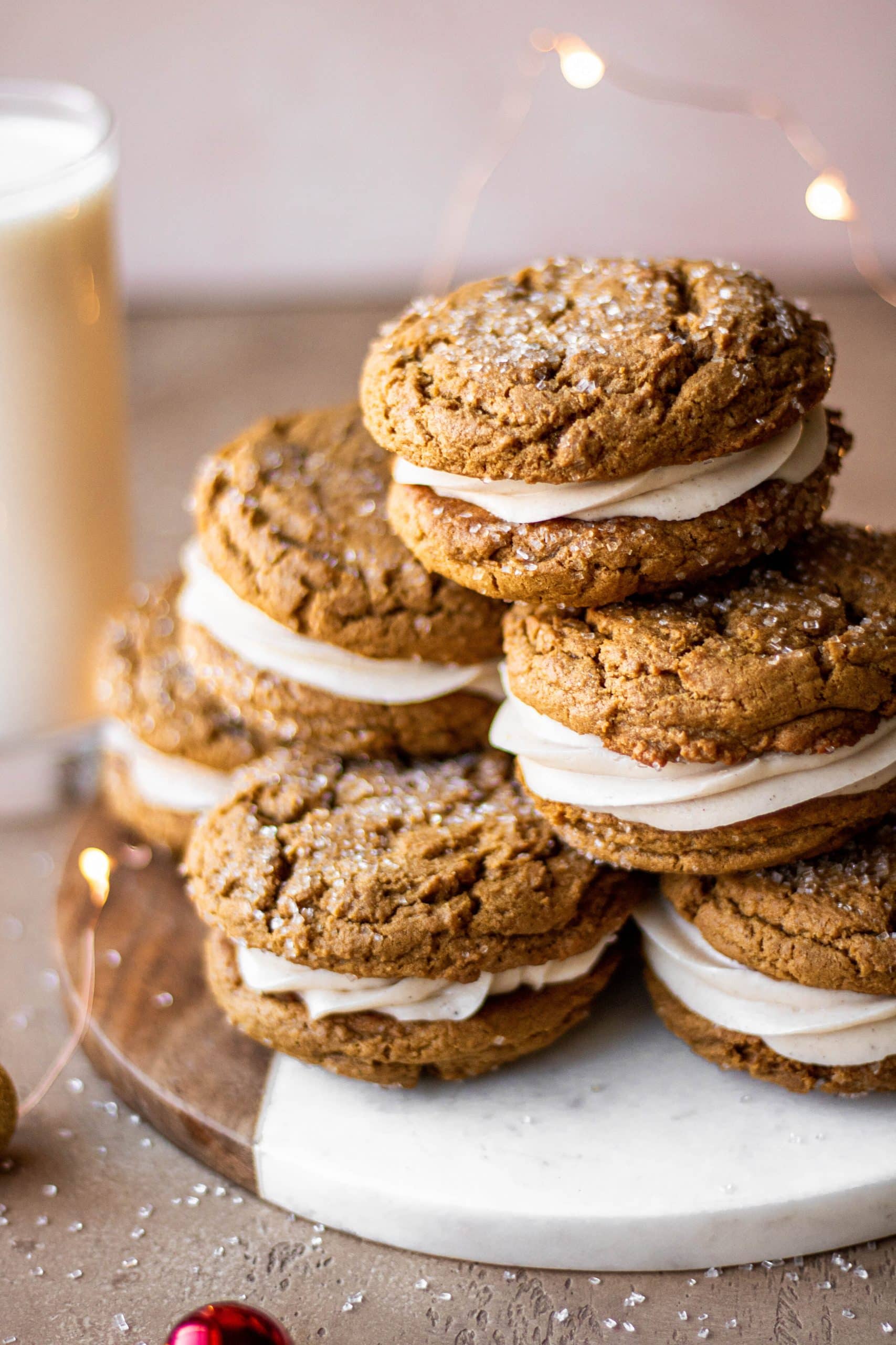 gingerbread cookie sandwiches