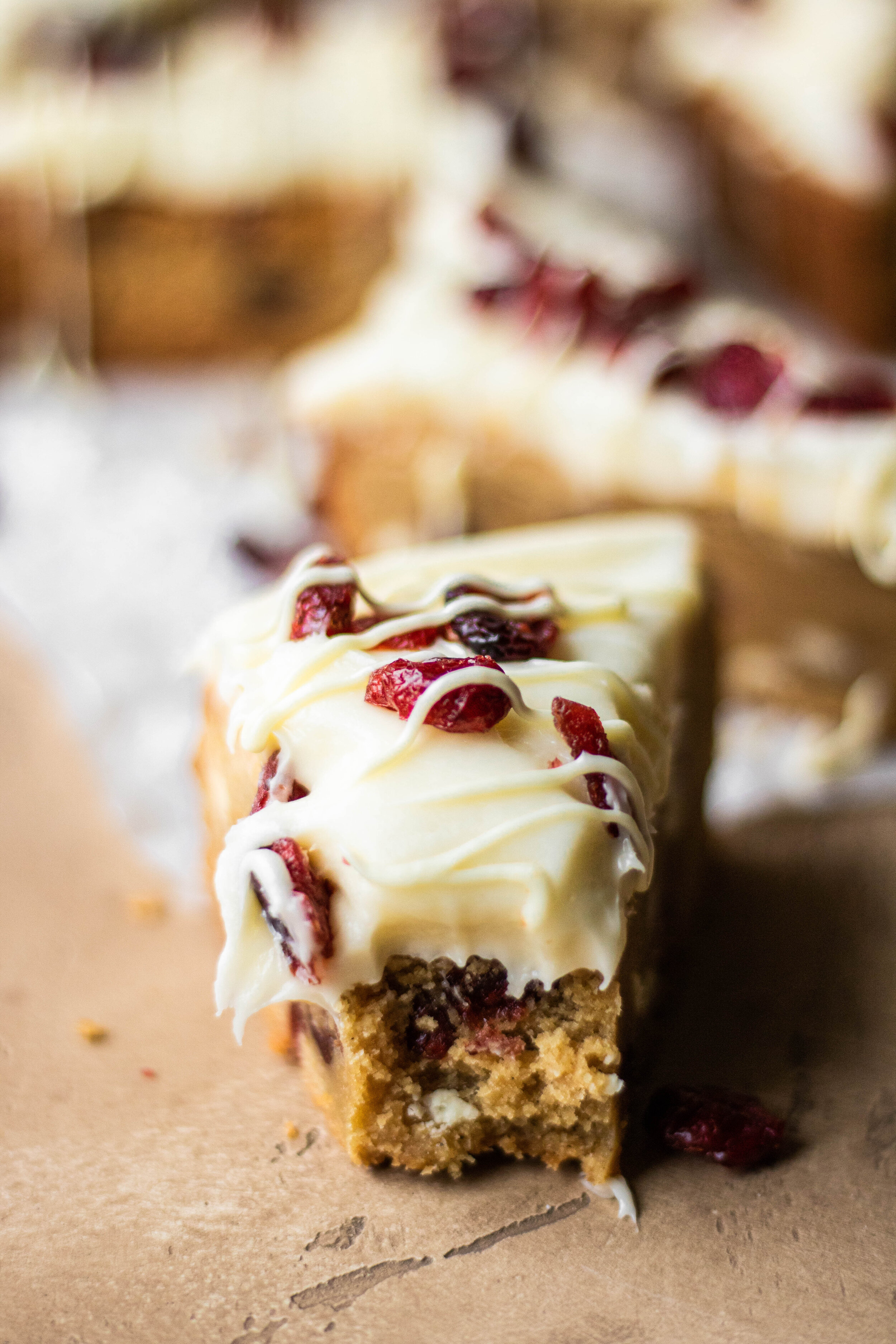cranberry white chocolate cookie bars