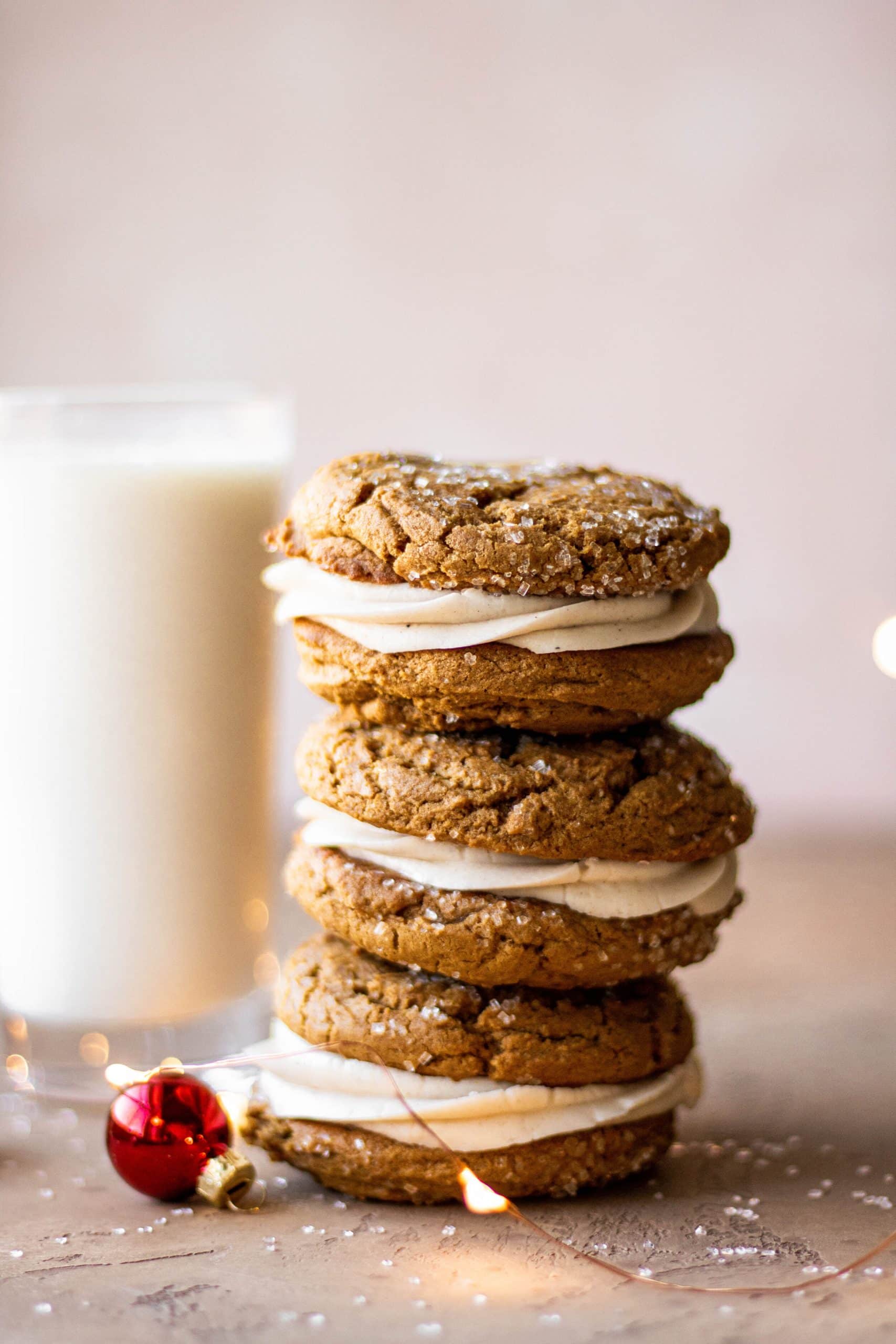 gingerbread cookie sandwiches