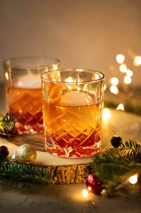 cranberry old fashioned - the best holiday cocktail recipes