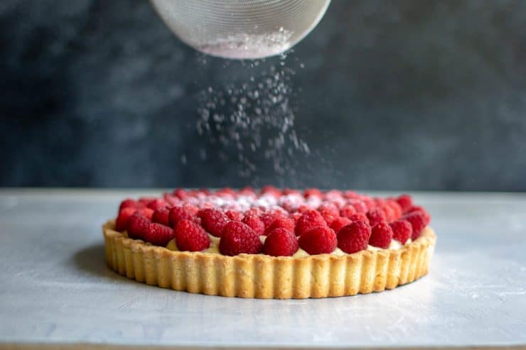 classic raspberry custard tart