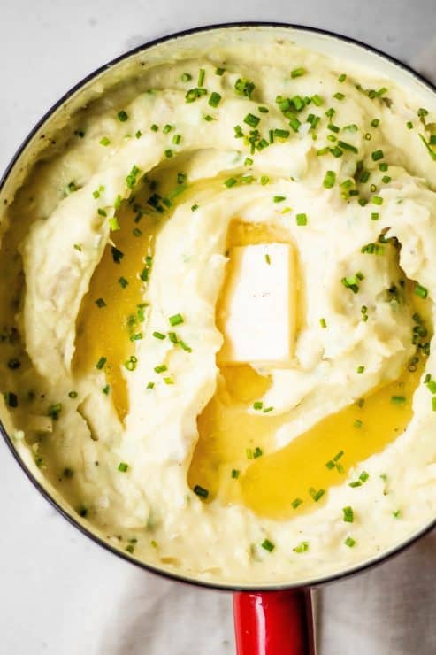 Creme Fraiche Mashed Potatoes - Classic Thanksgiving Dinner Menu