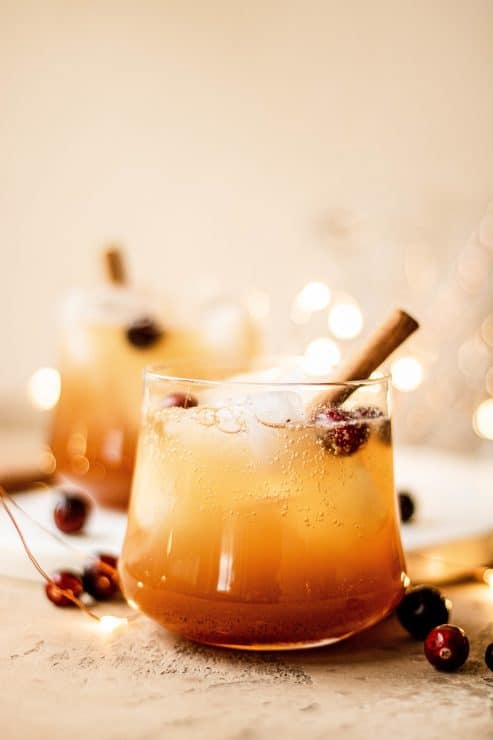 bourbon cider fizz - the best holiday cocktail recipes