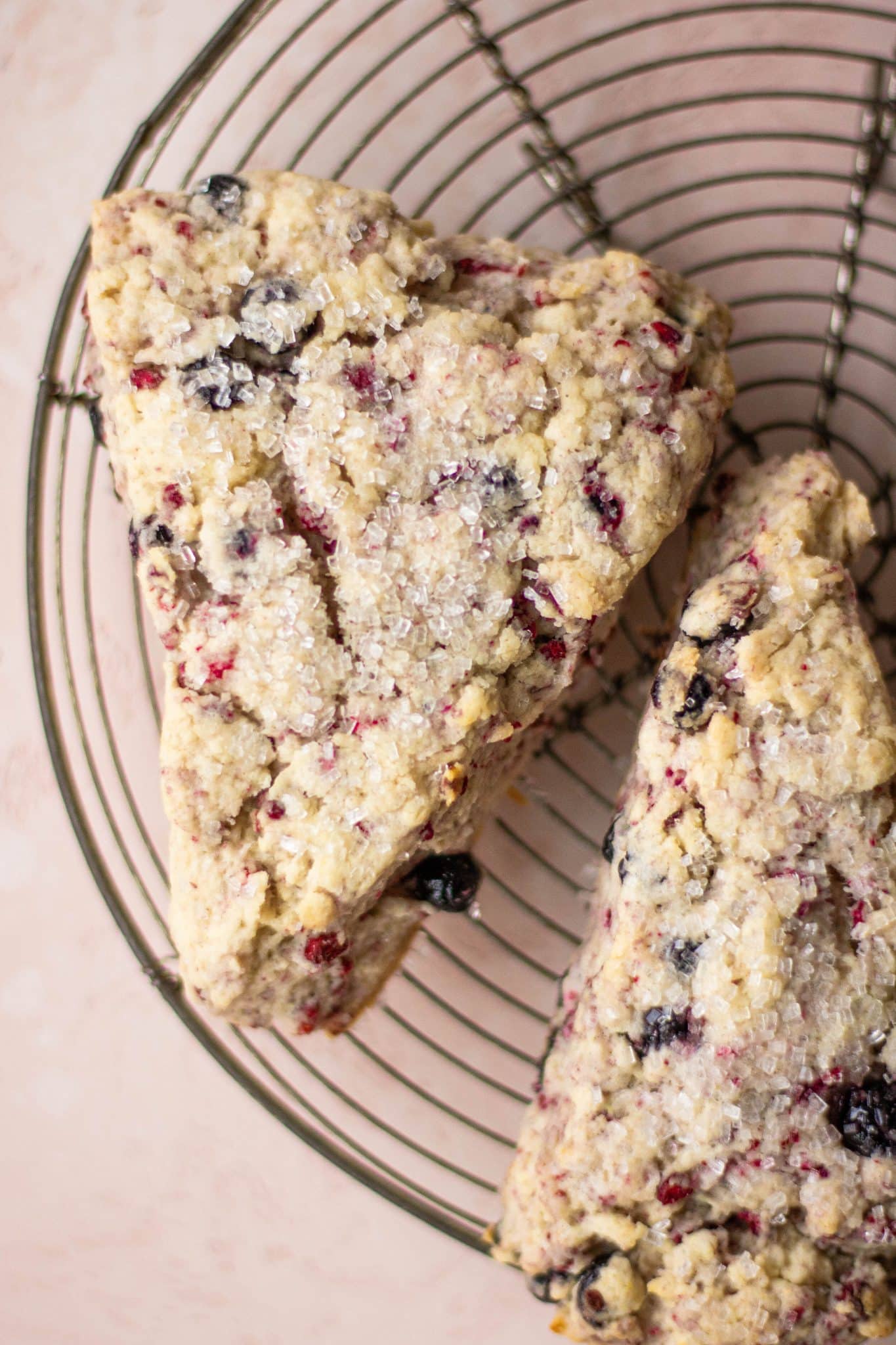 Creme fraiche and mixed berry scones