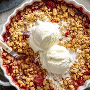 small batch strawberry crisp