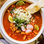 pozole rojo with chicken