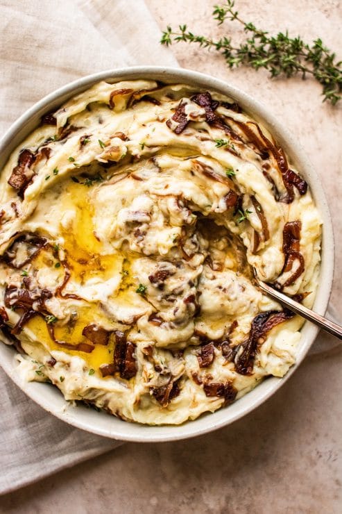 caramelized onion mashed potatoes