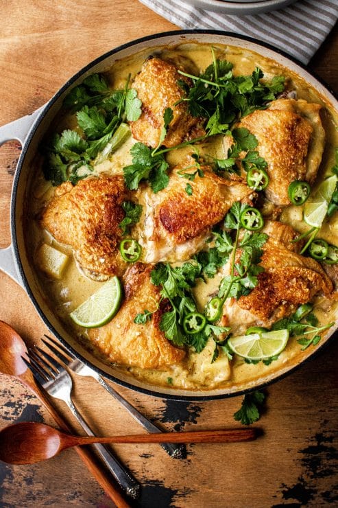 coconut milk braised chicken