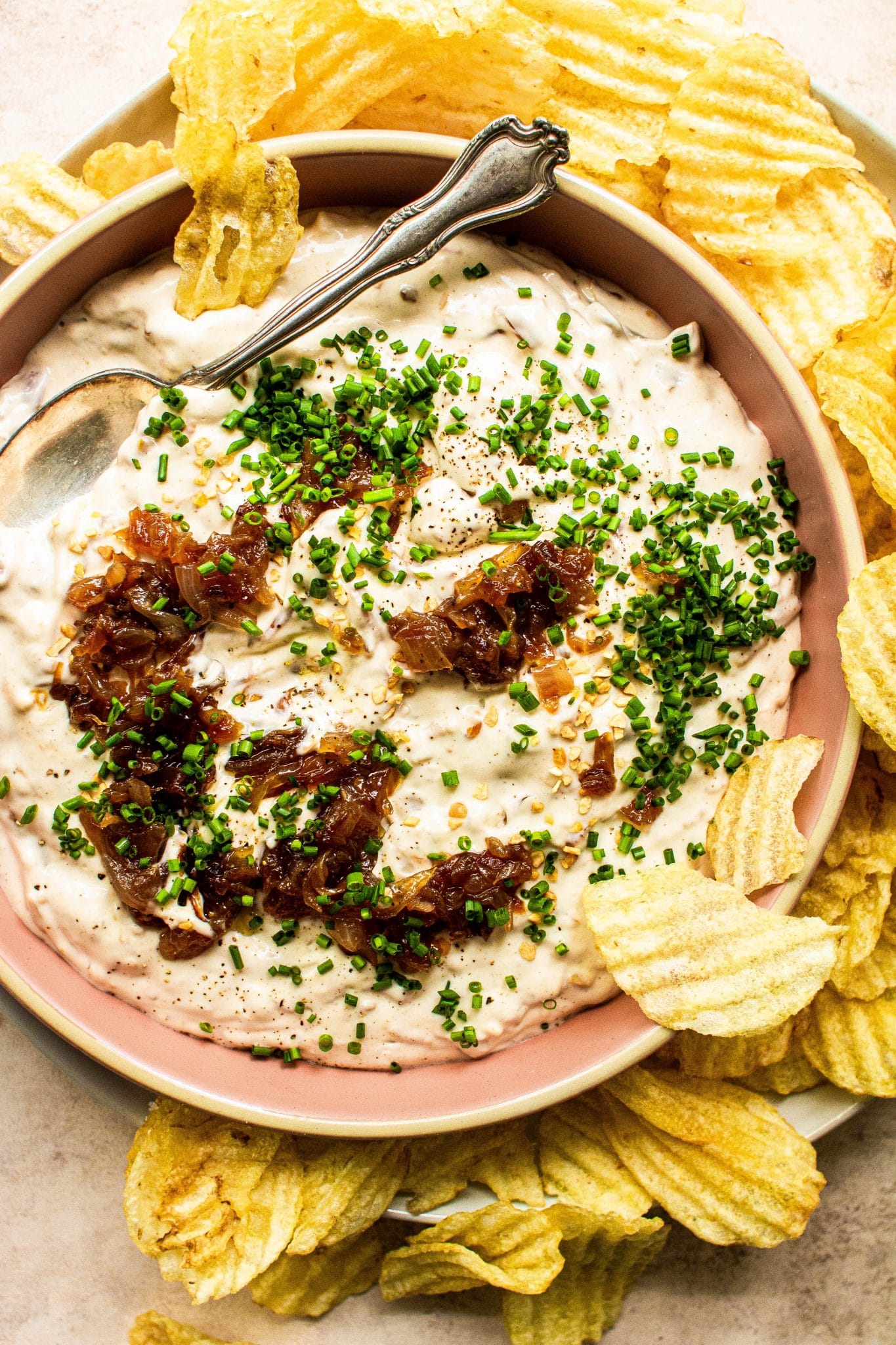 caramelized onion dip - ideas for easter dinner