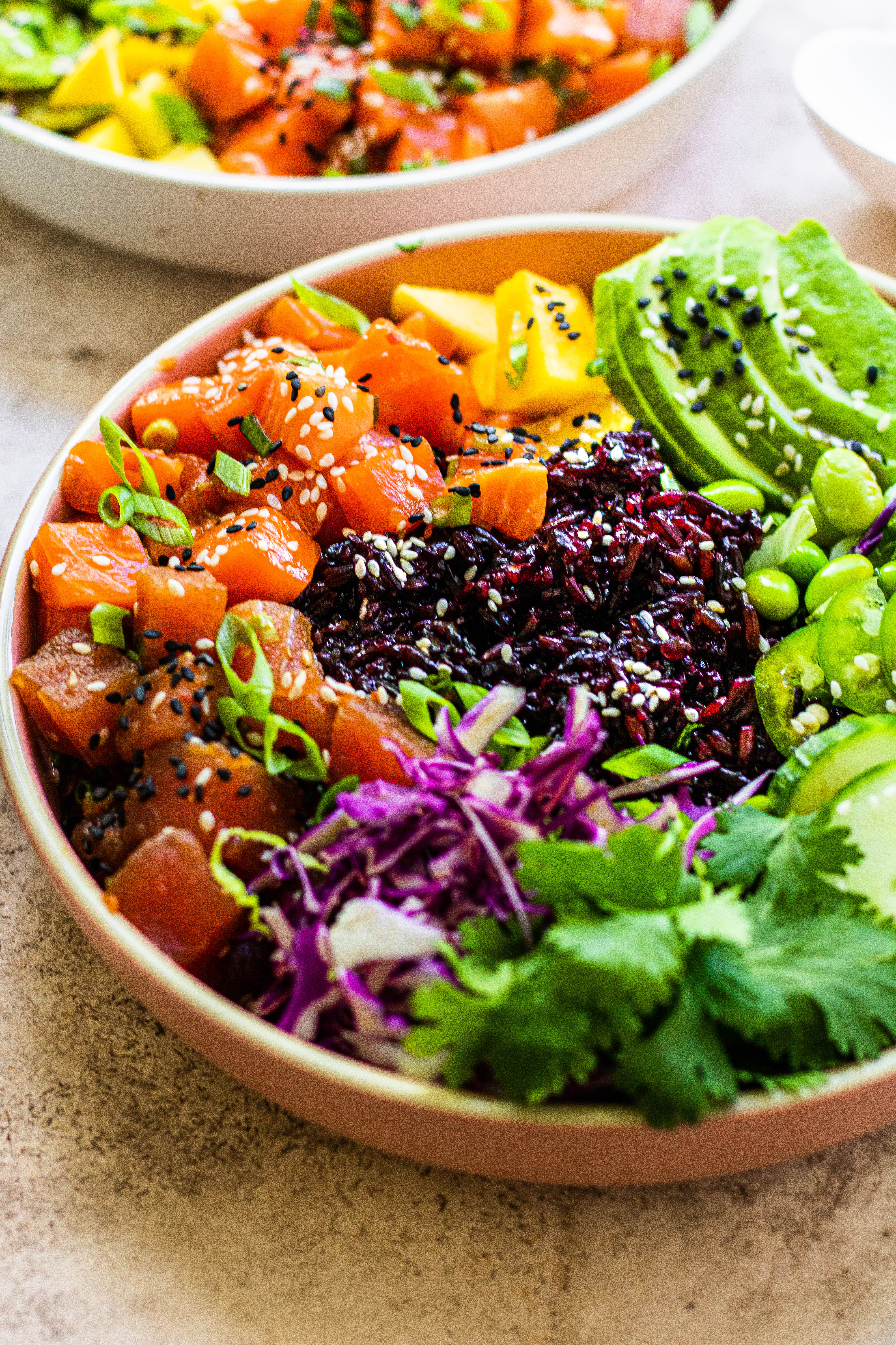 rainbow poke bowls