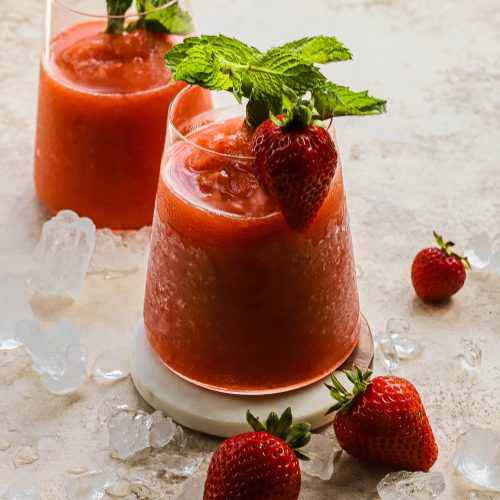 Easy Strawberry-Peach Frose Recipe | So Much Food