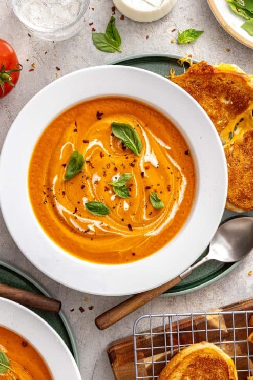 roasted tomato basil soup
