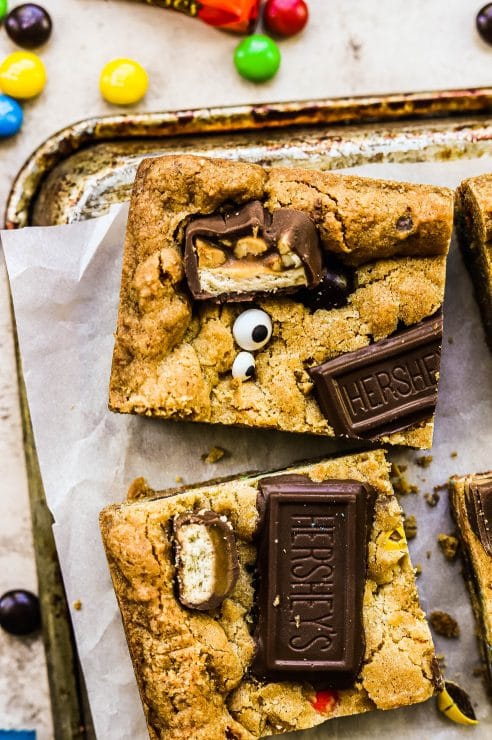 Halloween Candy Cookie Bars