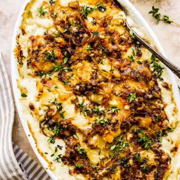 potato and onion gratin