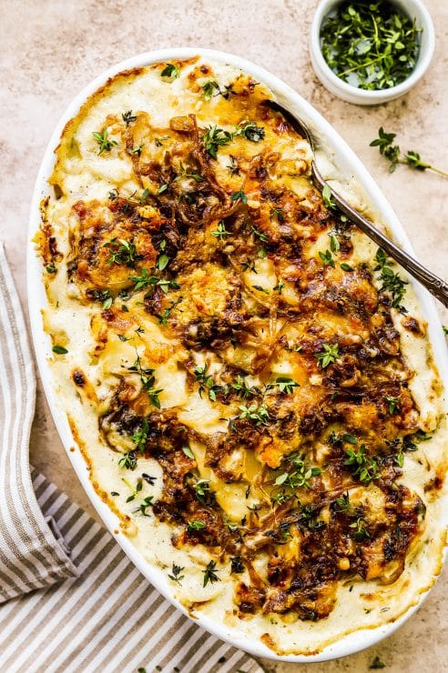 potato and onion gratin