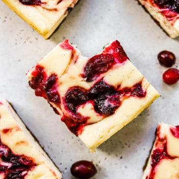 cranberry cheesecake bars - 10 Holiday Dessert Recipes