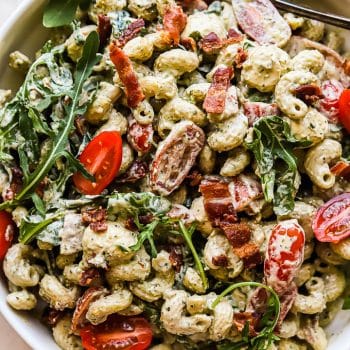 creamy pesto pasta salad