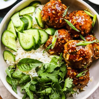 sesame ginger meatballs