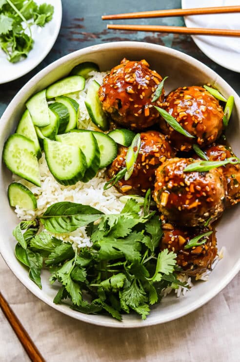 sesame ginger meatballs