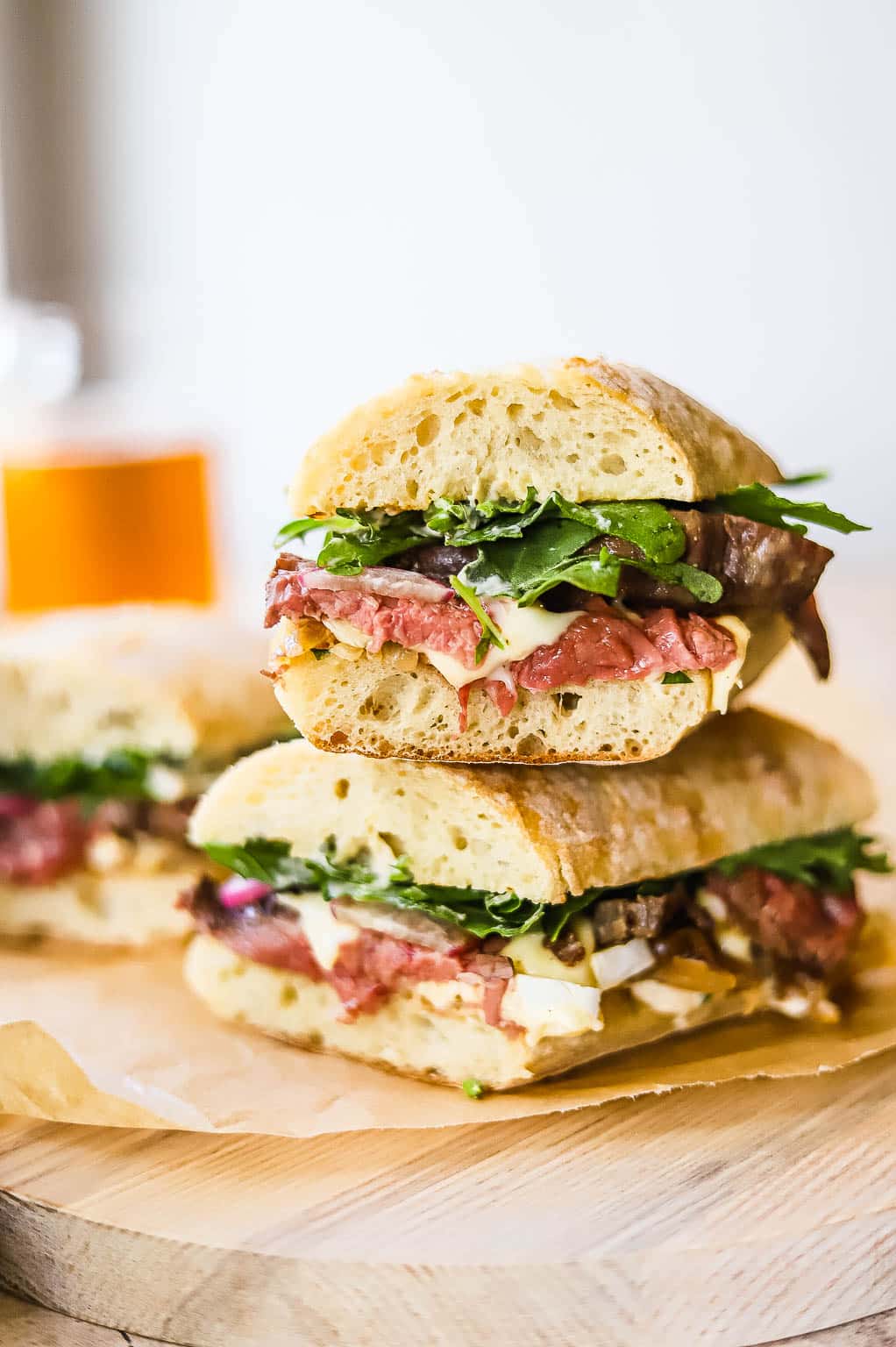 Easy Dinner: Grilled Flank Steak Sandwiches (& White Cheddar Spread!)