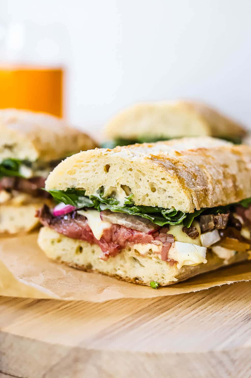 Steak Sandwich {Caramelized Onions + Brie} –