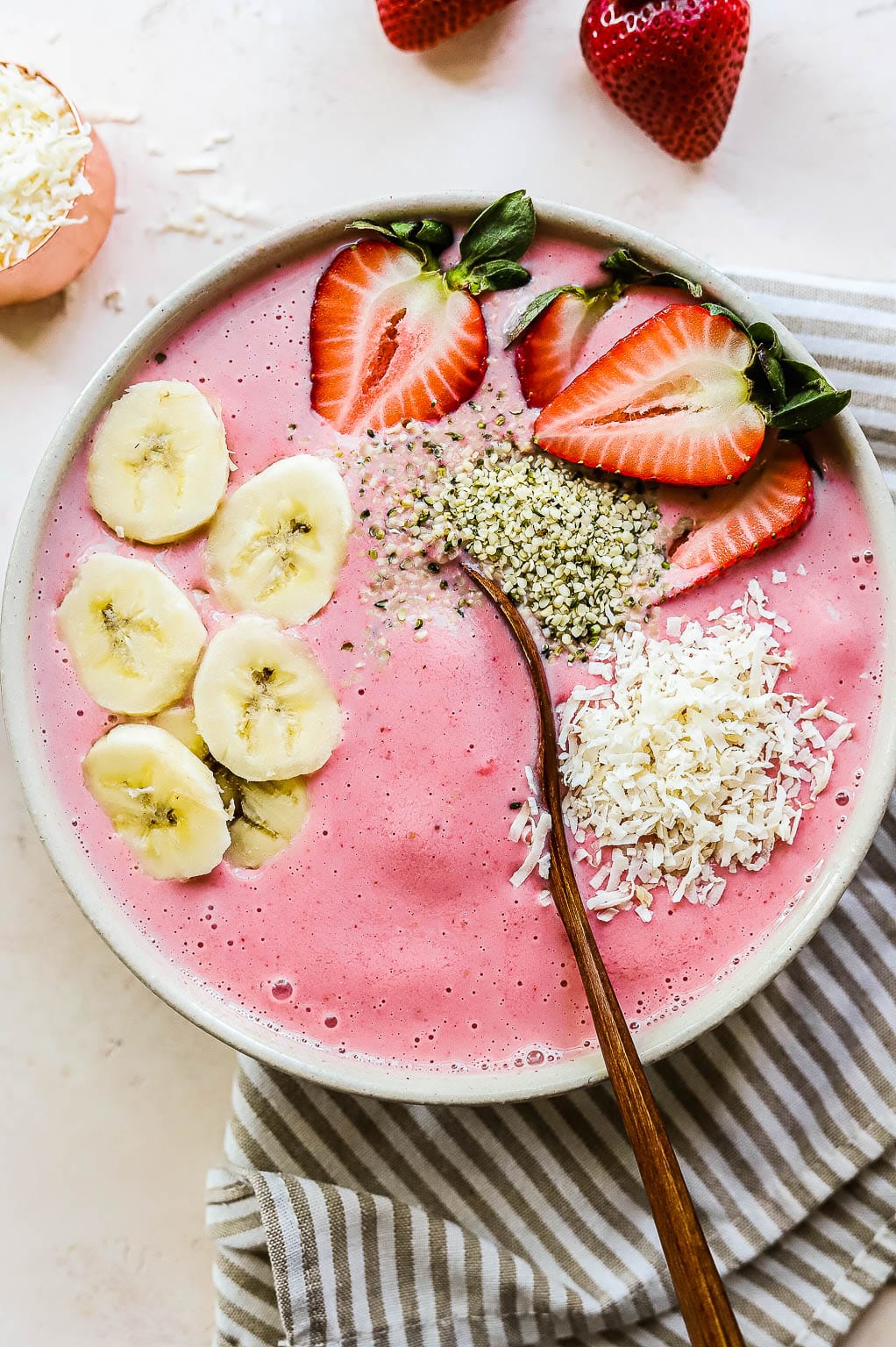 Simple Strawberry Smoothie Bowl - Smoothies and Shakes