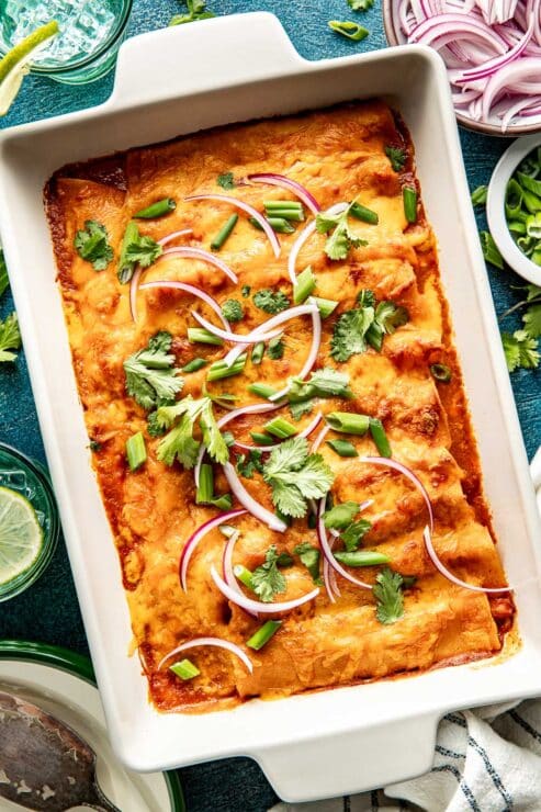 red chicken enchiladas