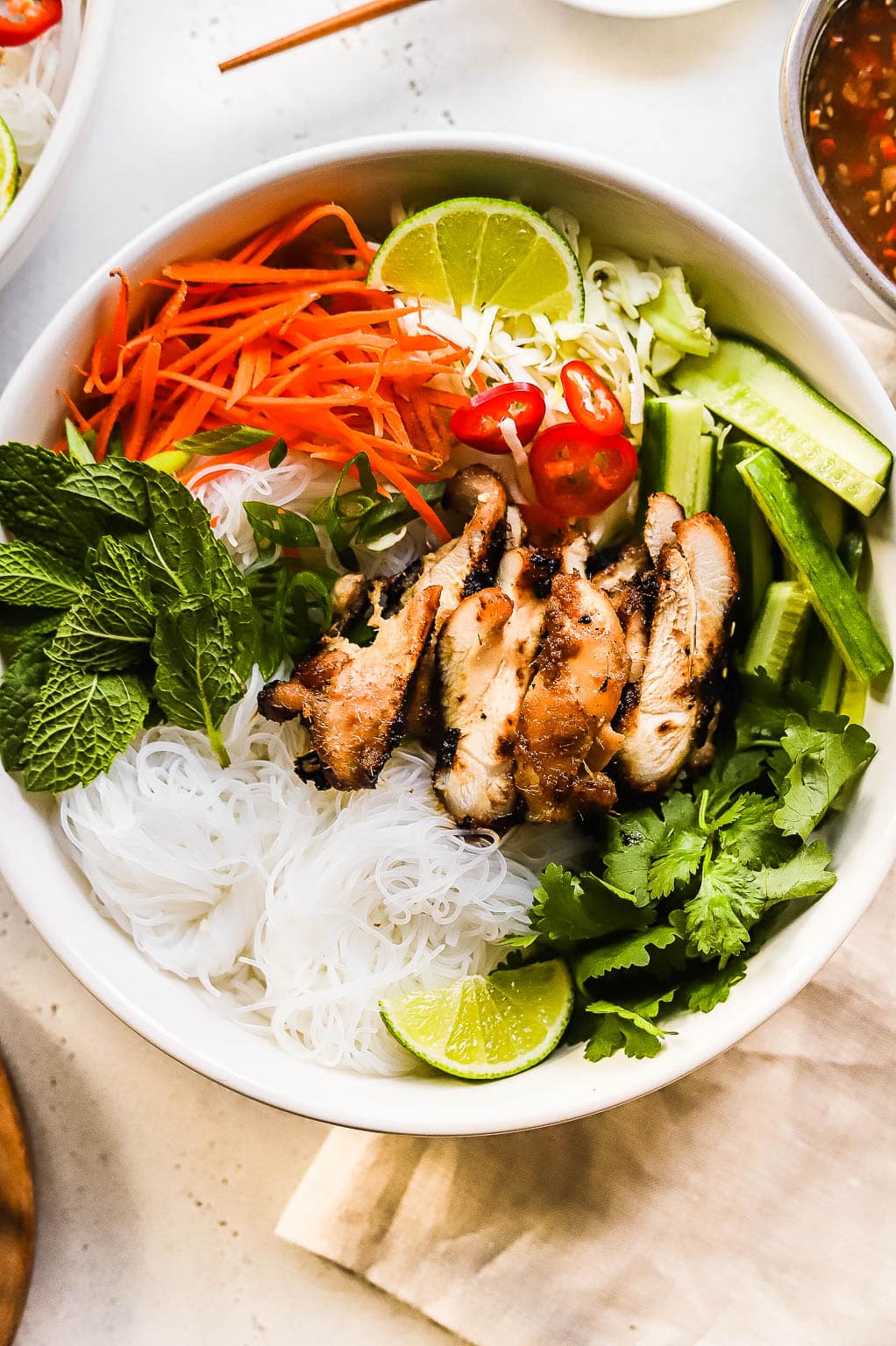 Vietnamese-Style Chicken Vermicelli Bowls | So Much Food