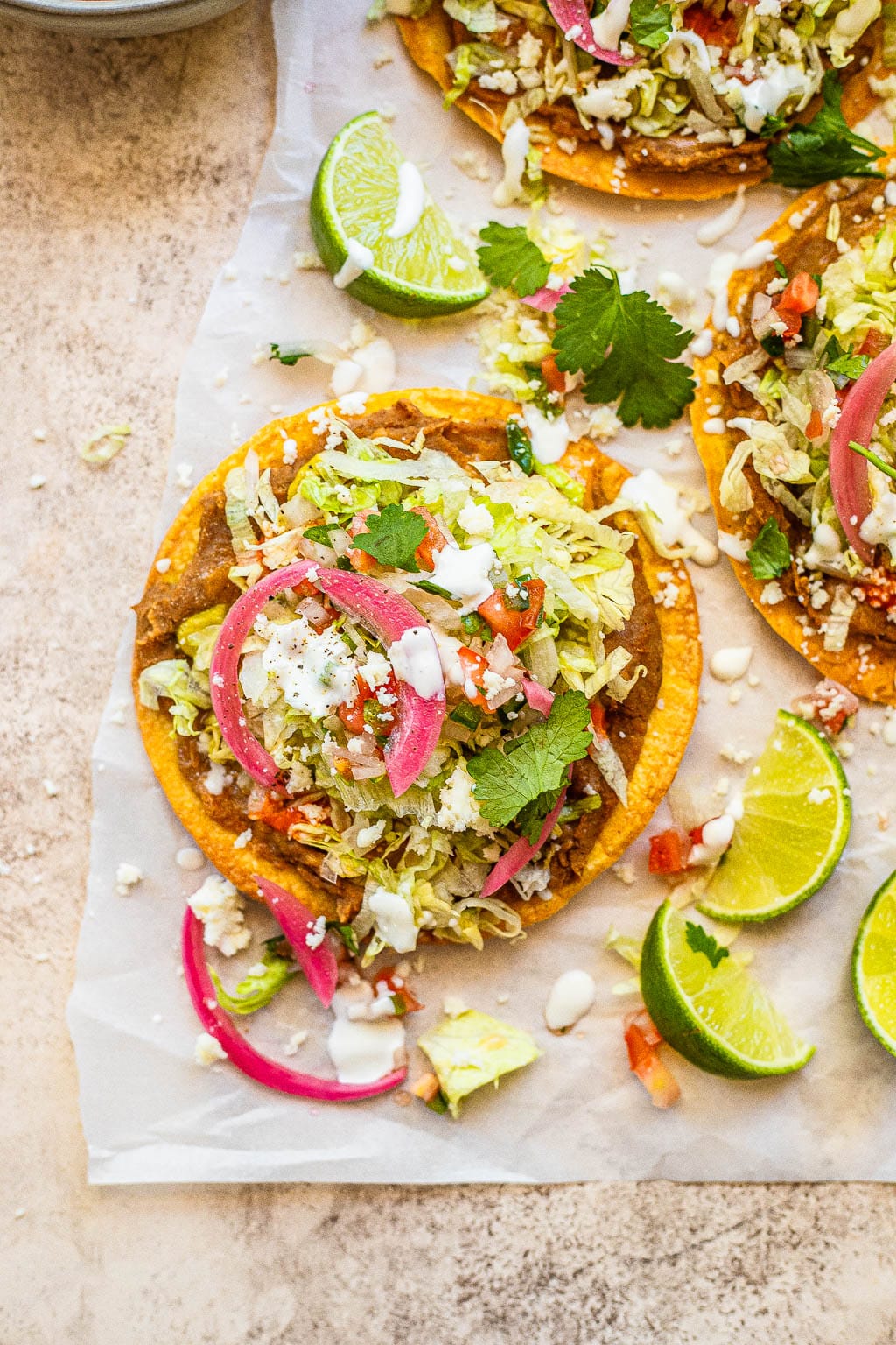 bean and cheese tostadas