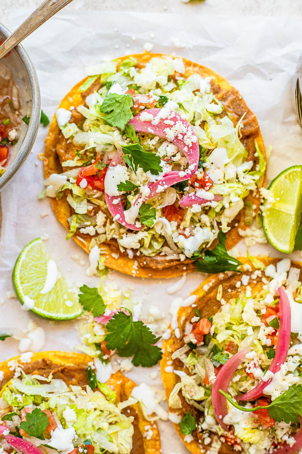 bean and cheese tostadas