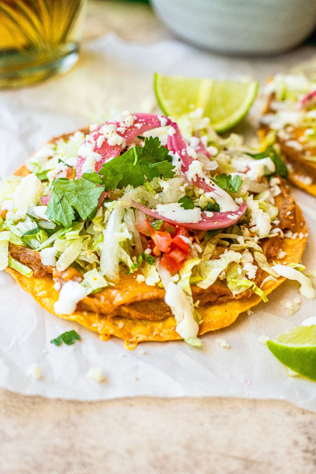 bean and cheese tostadas