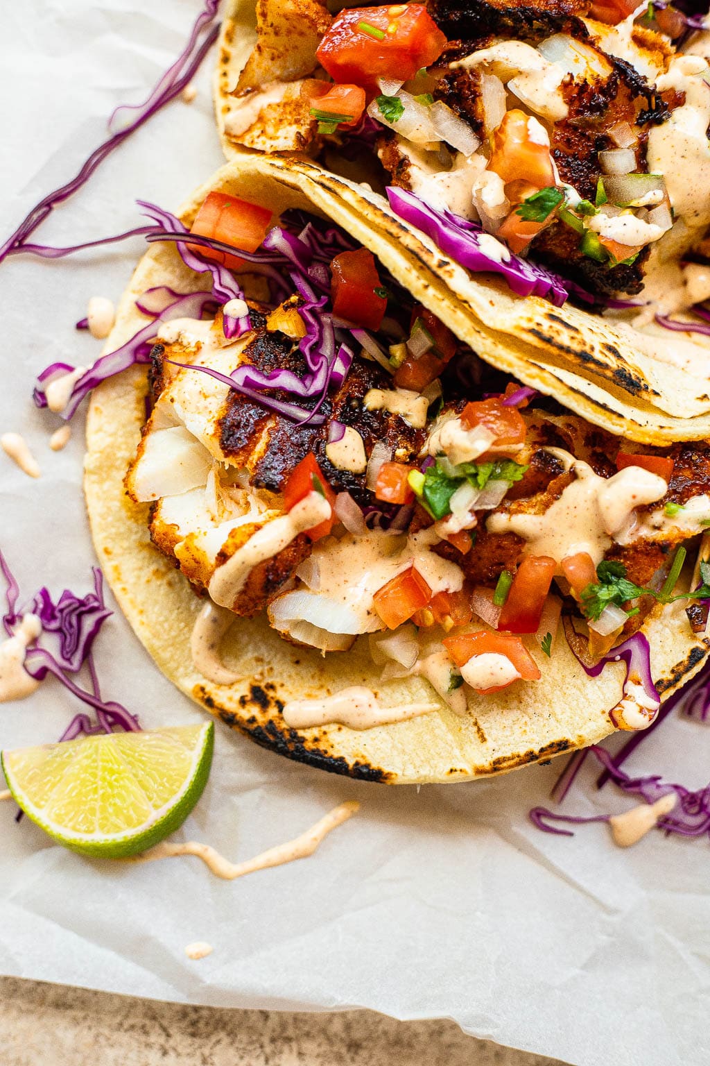 Blackened Fish Tacos (Baja-Style) | So Much Food