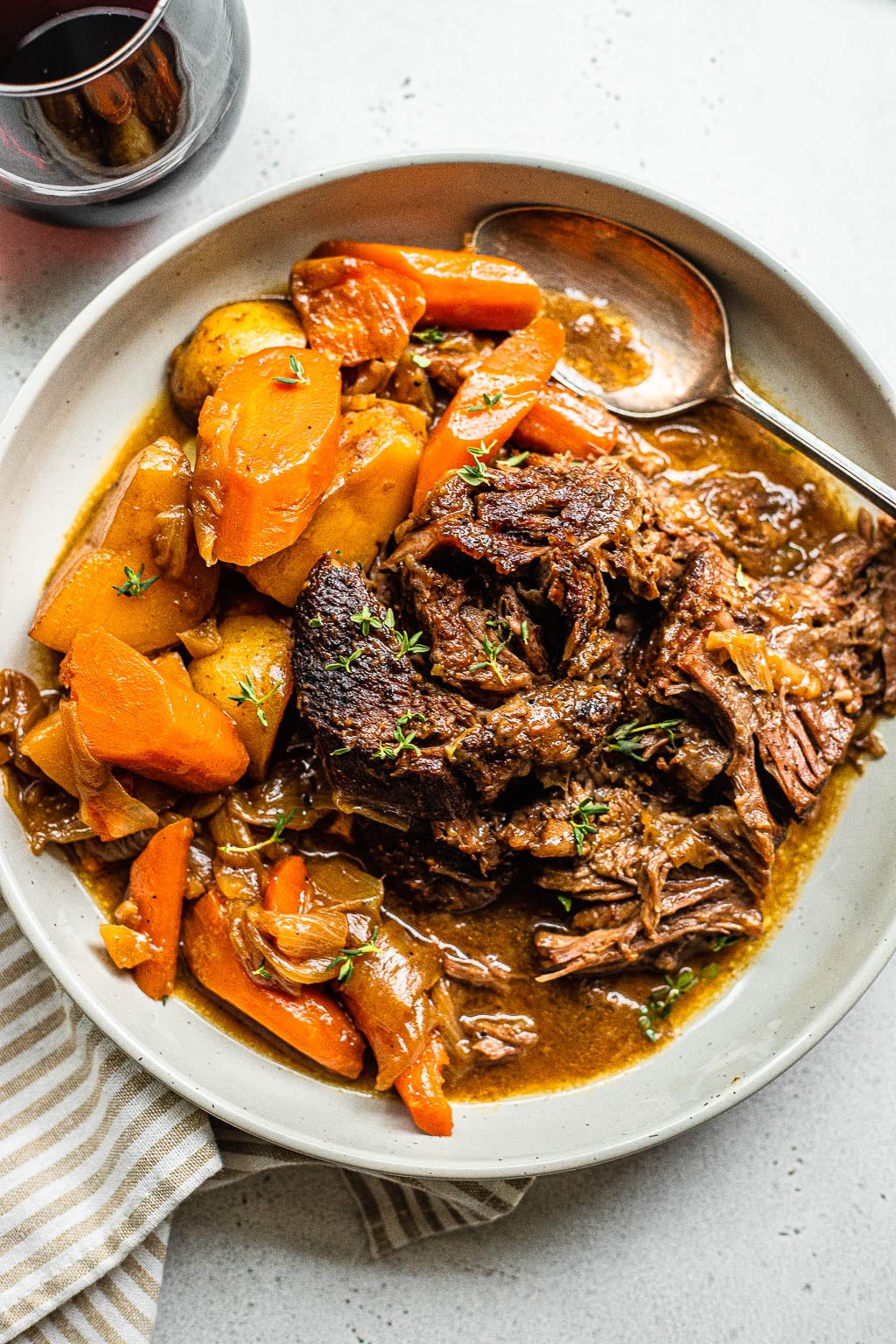 The Best Crockpot Pot Roast Recipe - Savory Nothings