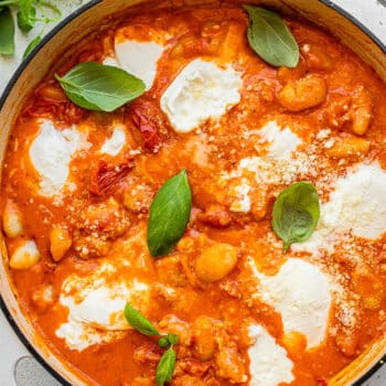 tomato and burrata gnocchi - Easy Vegetarian Dinner Recipes