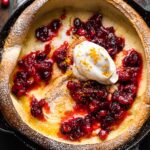 Dutch Baby with Cranberry Compote - Best Christmas Brunch Ideas