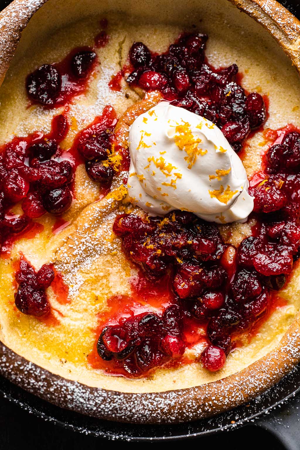 Dutch Baby with Cranberry Compote