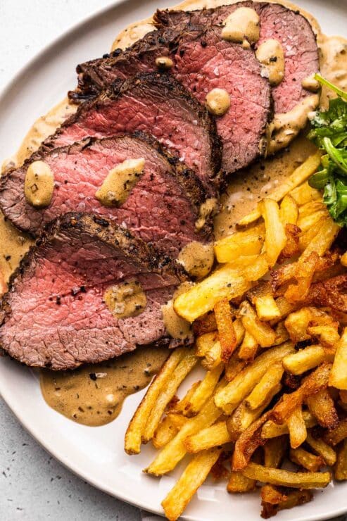 Steak au poivre recipe