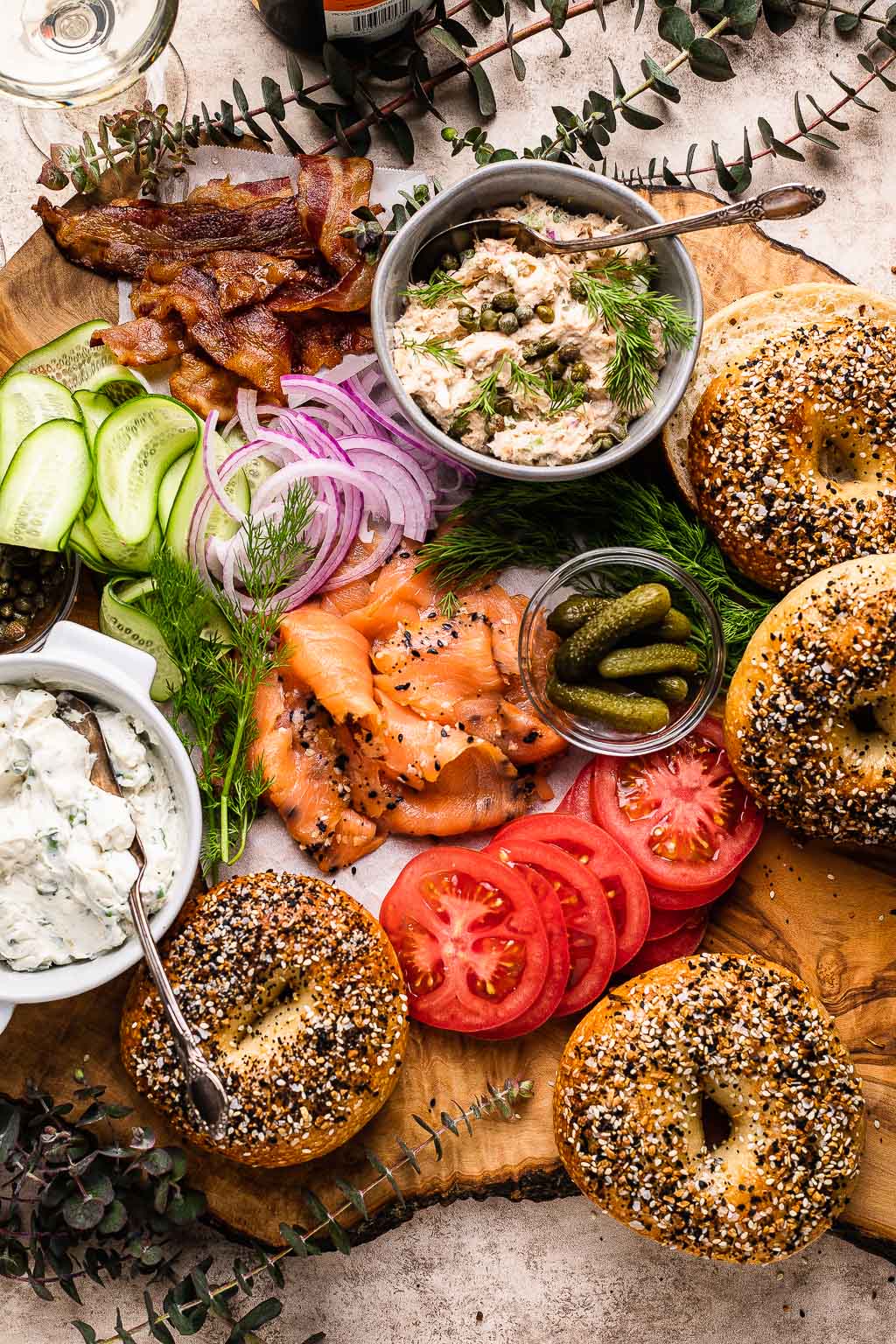 Smoked Salmon Bagel Board