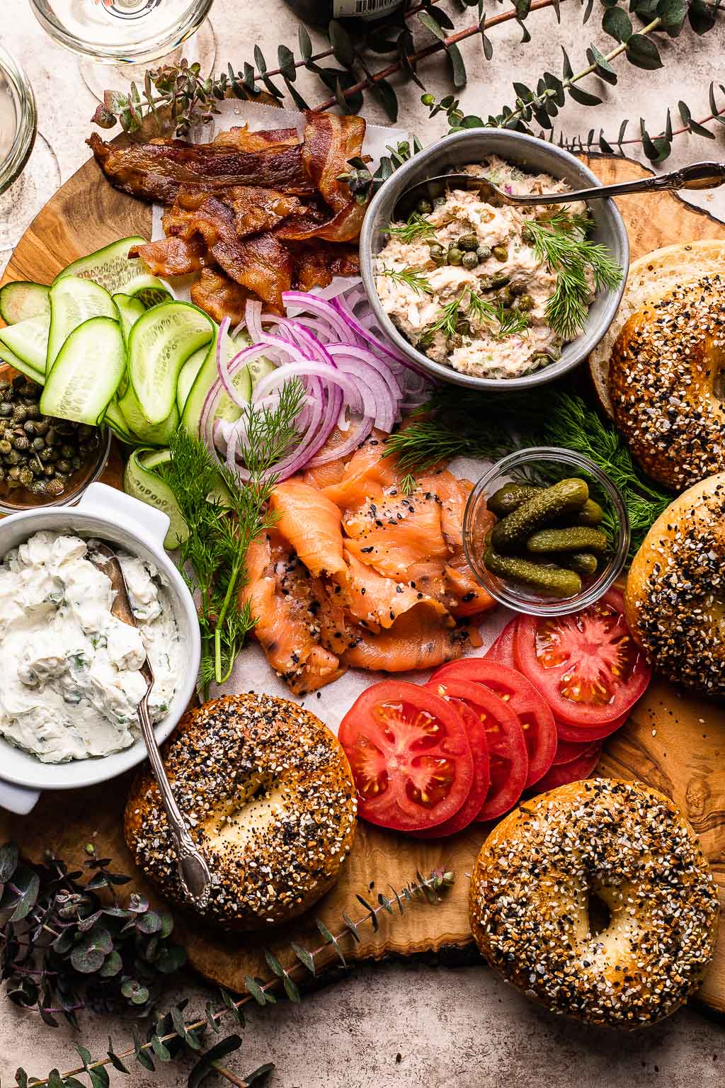 Bagel and Lox Board