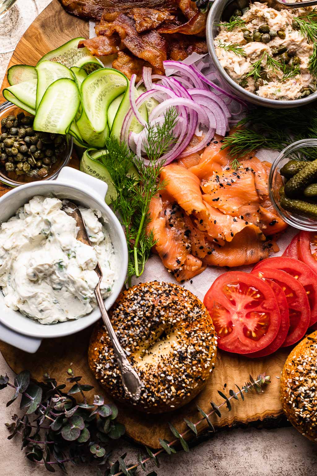 Smoked Salmon Bagel Board