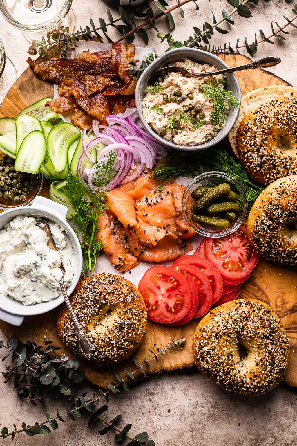 Smoked Salmon Bagel Board