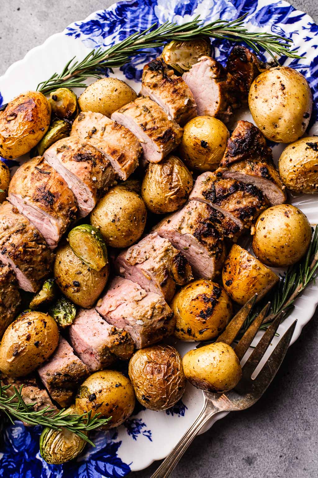 Roast Pork Tenderloin and potatoes